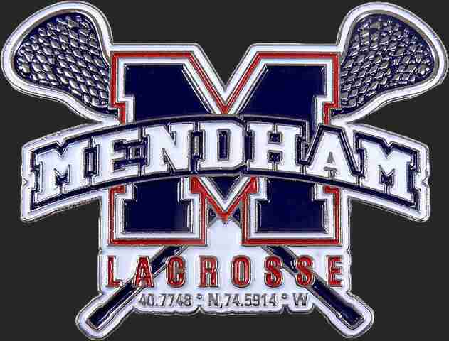 Custom Mendham High School Girls Lacrosse Soft Enamel Trading Pin