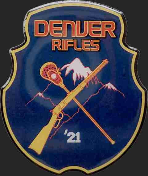 Custom Denver Rifles Lacrosse offset print Trading Pin
