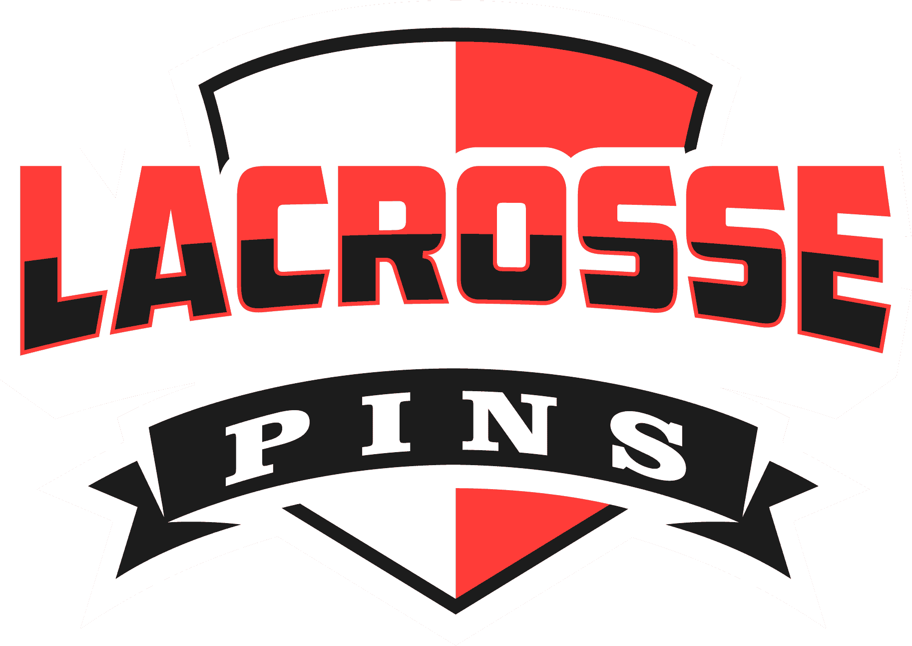 Close-up of custom lacrosse enamel pins